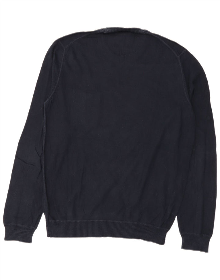 Woolrich - Jersey de cuello redondo para hombre, talla pequeña, algodón azul marino