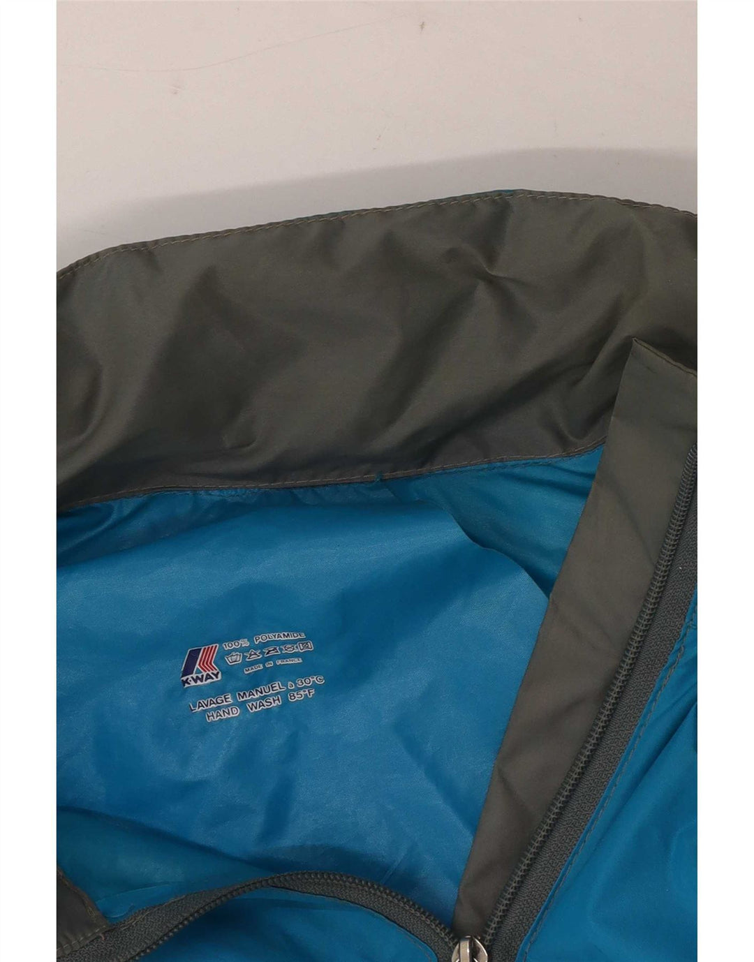 K-Way Chaqueta impermeable para hombre UK 40 Large Azul Colorblock Poliamida
