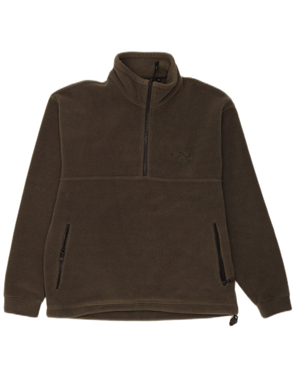 SALEWA Jersey Polar Hombre con Cremallera y Cuello XS Verde Poliéster Deportes