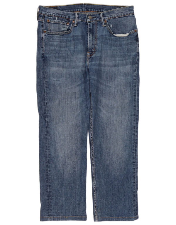 LEVI'S Jeans rectos desgastados 514 para hombre W34 L27 Algodón azul