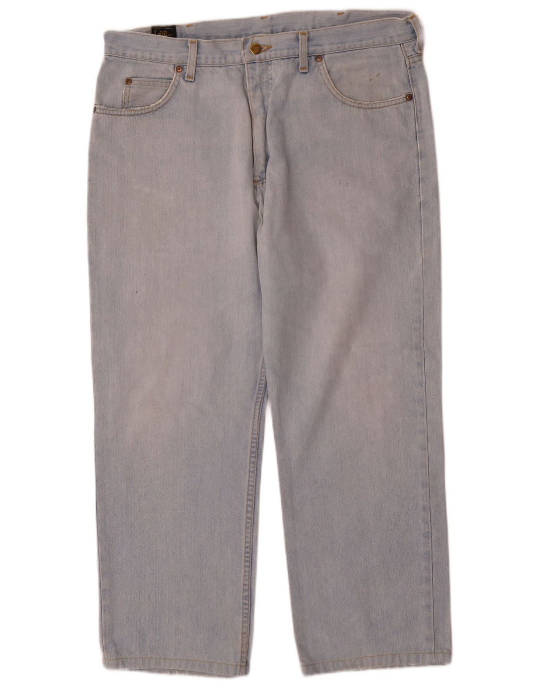 Lee Jeans Rectos Para Hombre W38 L27 Algodón Azul