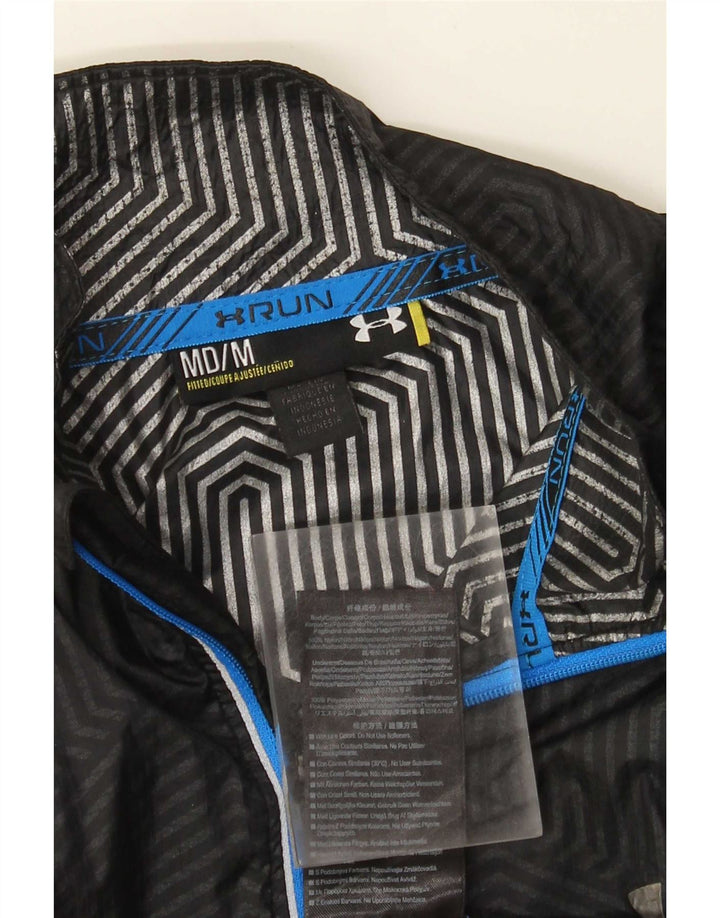 Under Armour Chaqueta impermeable para hombre UK 38 Medium Negro Colorblock Nylon