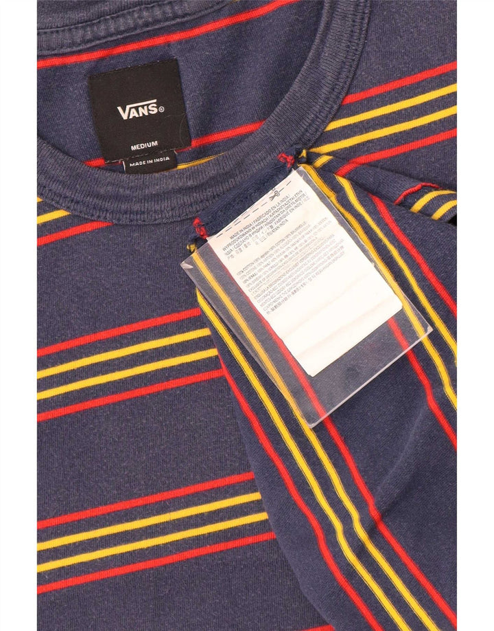 Camiseta Vans Hombre Top Medium Azul Marino Rayas Algodón