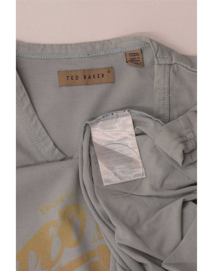 Ted Baker - Camiseta gráfica para hombre, talla 4, algodón azul grande