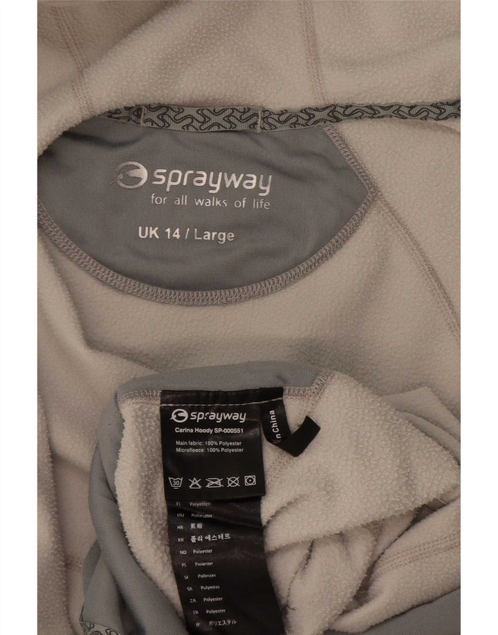Sprayway Chaqueta polar con capucha para mujer Reino Unido 44 Poliéster blanco grande