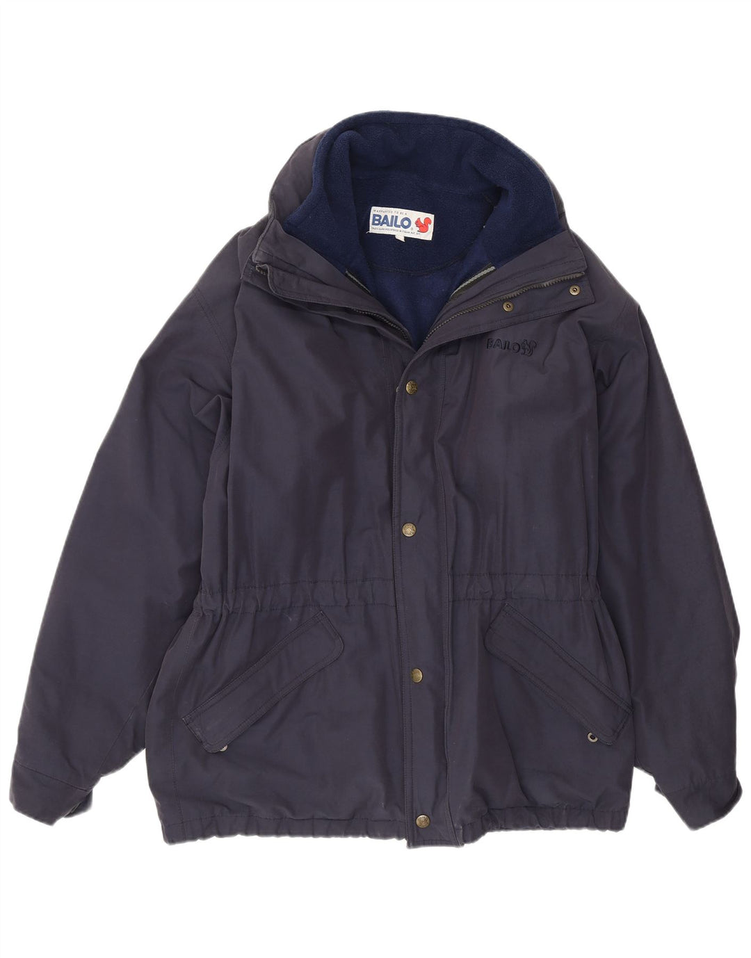 Bailo Chaqueta cortavientos con capucha para hombre IT 46 Small Azul marino Algodón