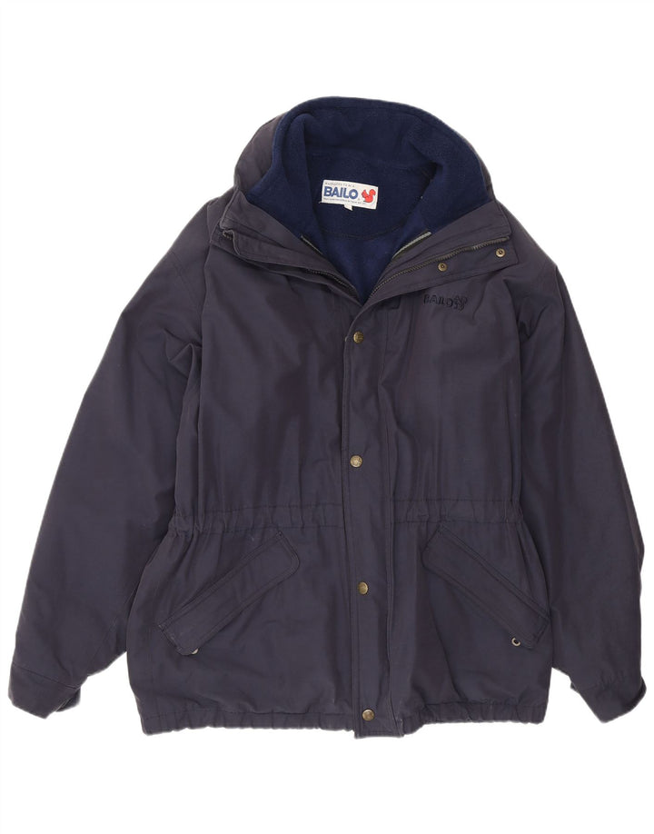 Bailo Chaqueta cortavientos con capucha para hombre IT 46 Small Azul marino Algodón
