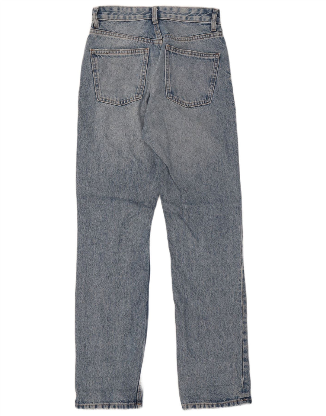 ZARA Vaqueros Rectos Mujer EU 34 2XS W24 L30 Azul Algodón