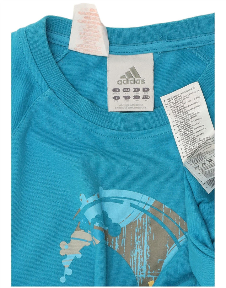 Adidas Camiseta Niño Graphic Top 15-16 Años Azul Poliéster