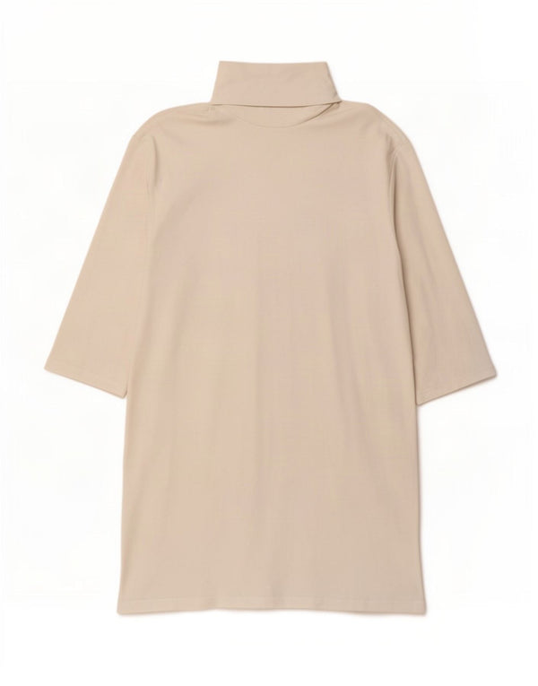 Zara Vestido recto de manga 3/4 para mujer UK 10 Small White Cotton