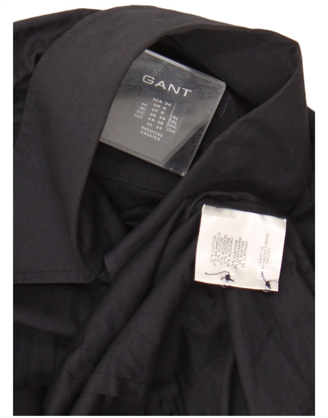 Camisa Gant para mujer UK 8 Small Azul marino Algodón