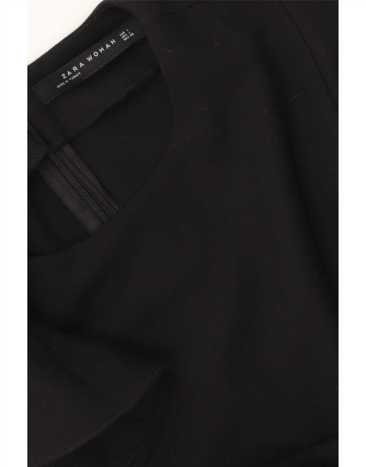 Zara Mujer Vestido Tubo Reino Unido 46 Grande Negro