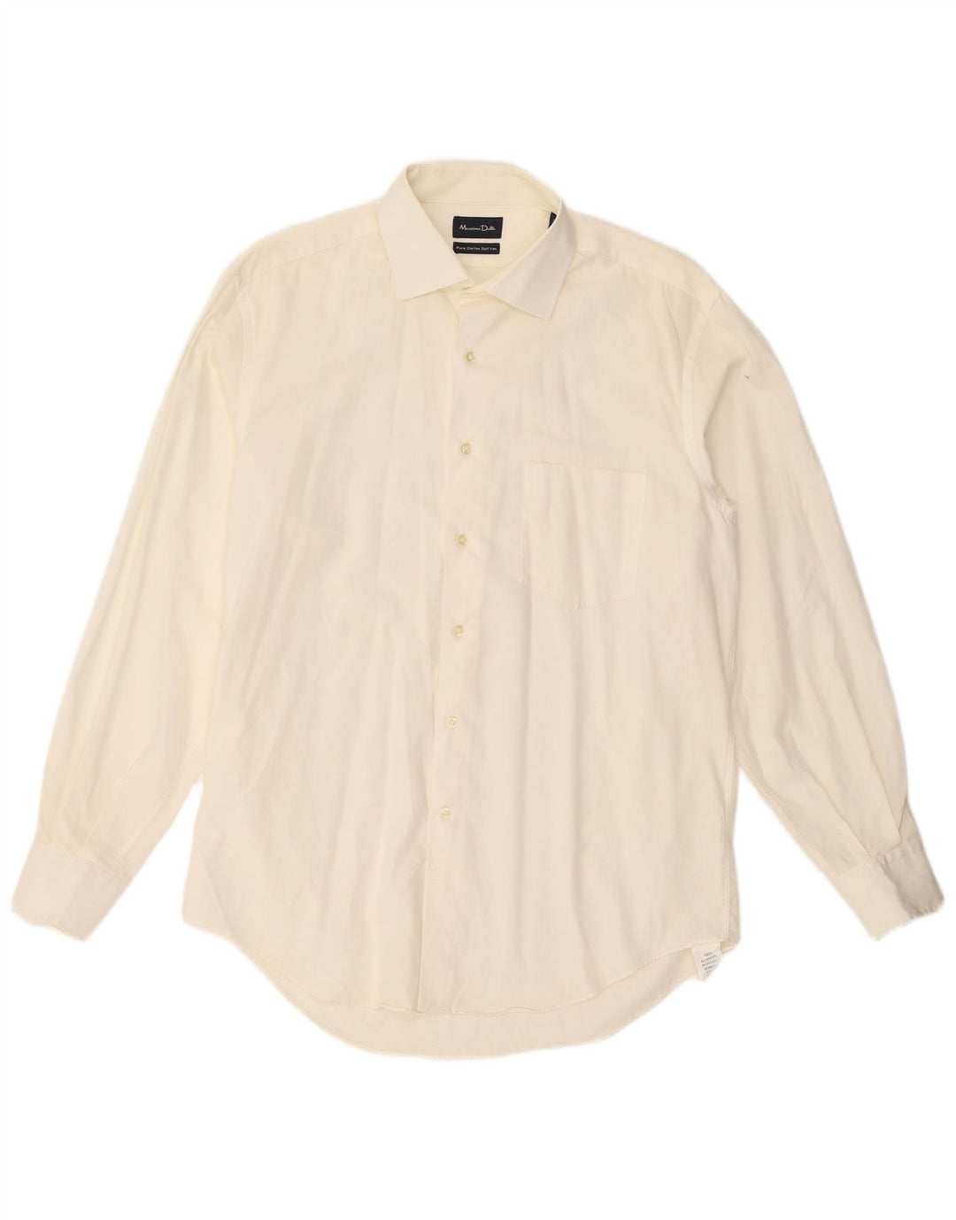 MASSIMO DUTTI Camisa Hombre EU 42 Grande Blanco Algodón