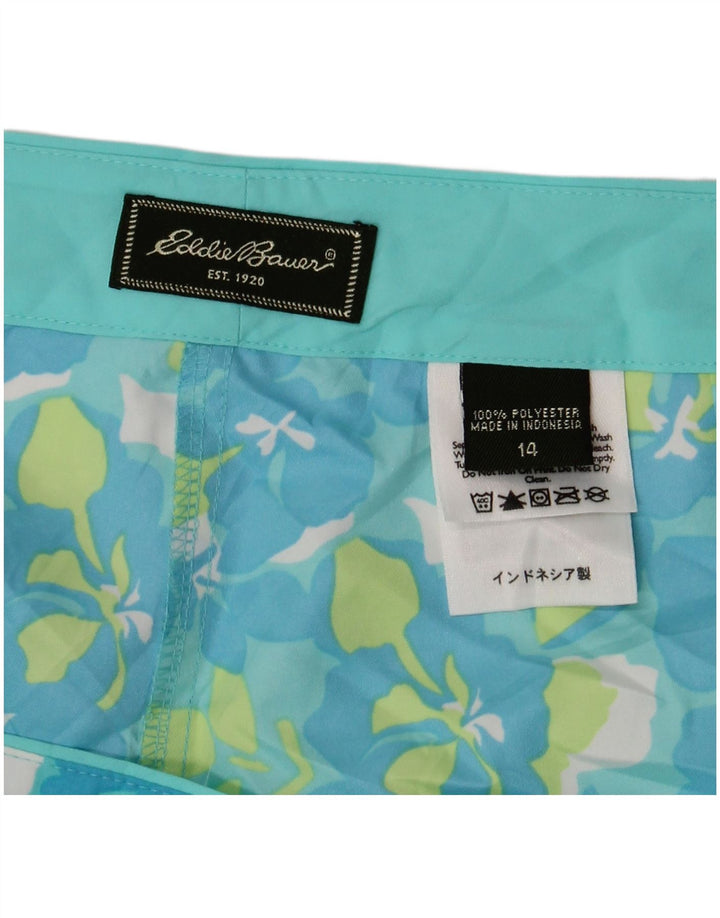 EDDIE BAUER Bañador para mujer US 14 XL Poliéster floral azul