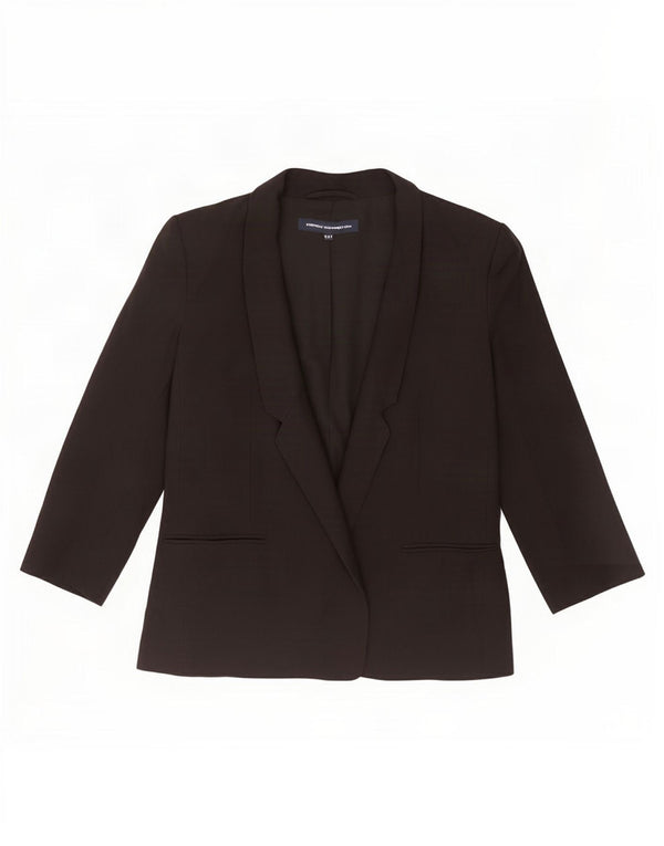 French Connection Chaqueta Blazer de Manga 3/4 para Mujer UK 42 Mediano Negro