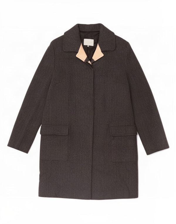 Abrigo para mujer Jigsaw UK 16 Lana gris grande