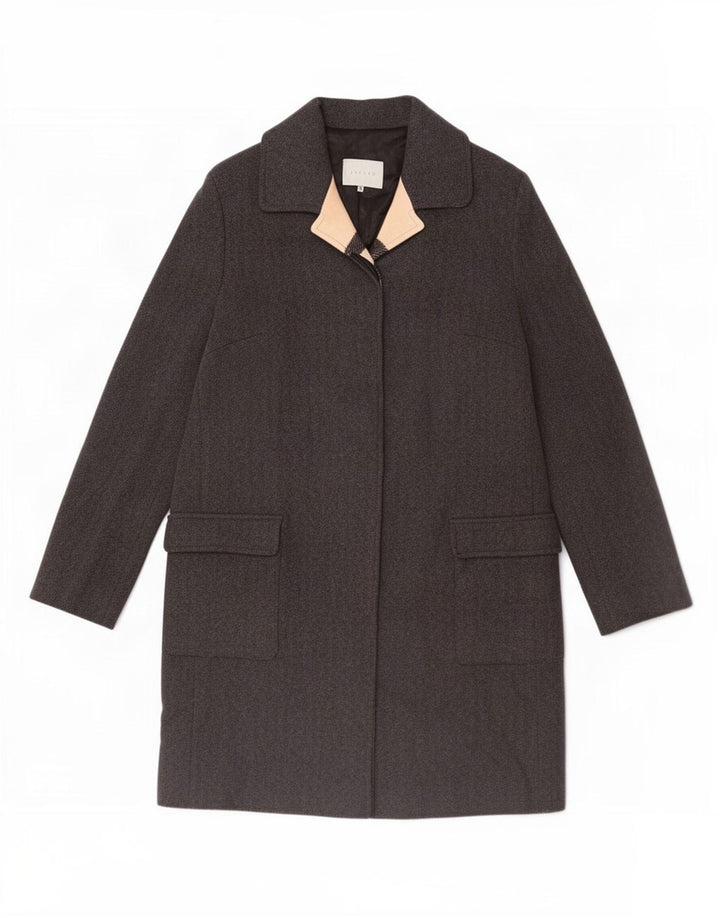 Abrigo para mujer Jigsaw UK 16 Lana gris grande