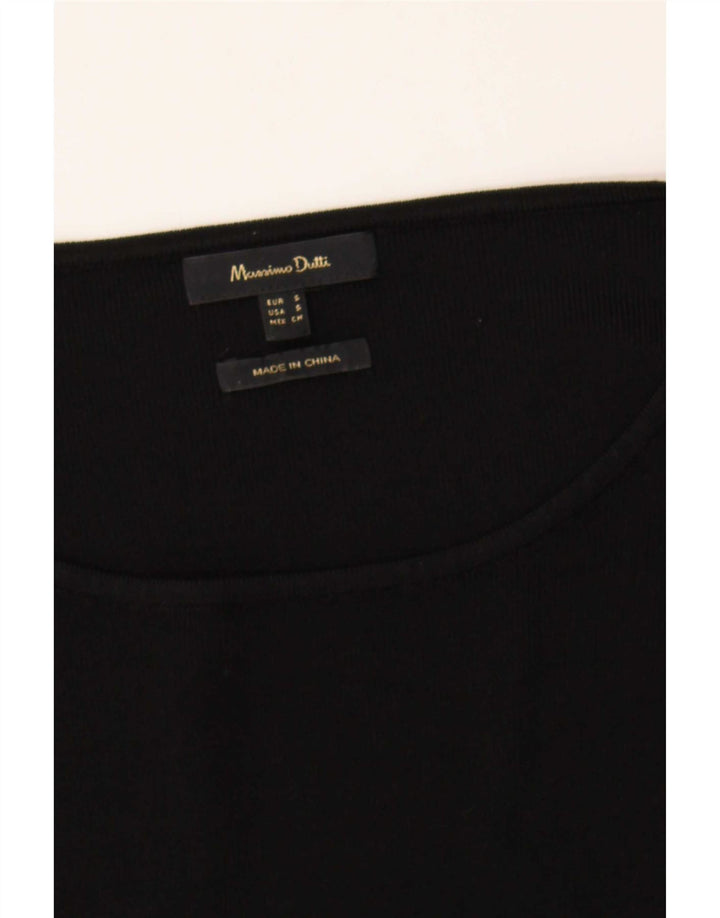 Massimo Dutti Jersey con cuello barco para mujer, talla 40, color negro