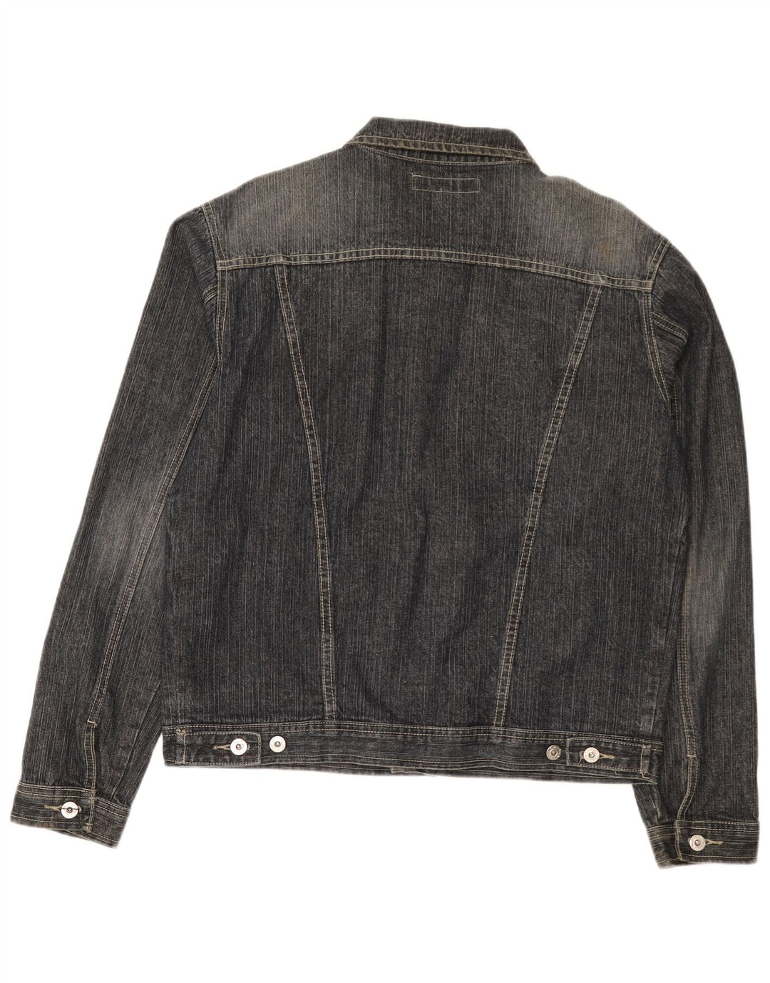 Vintage hombres chaqueta de mezclilla Reino Unido 40 algodón azul grande