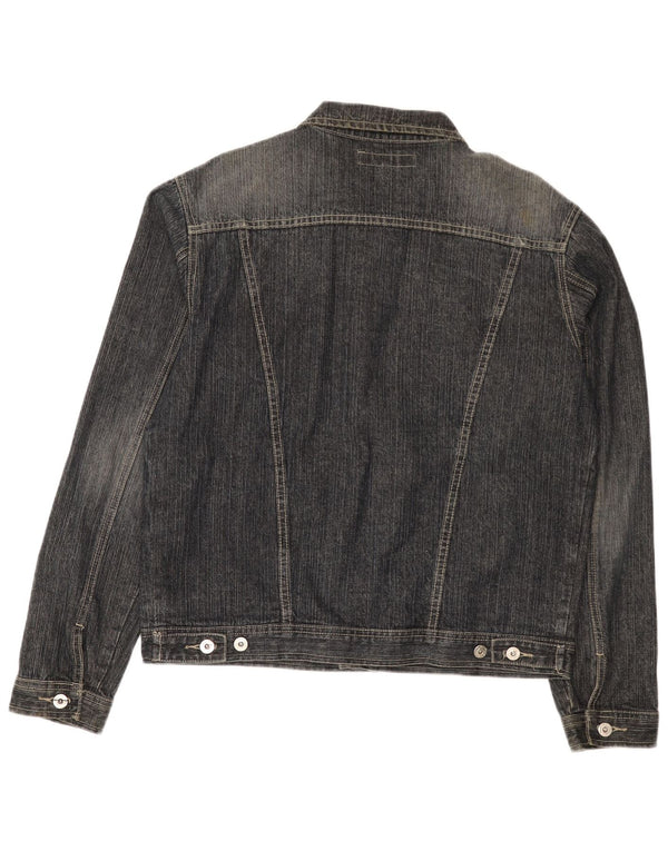 Vintage hombres chaqueta de mezclilla Reino Unido 40 algodón azul grande