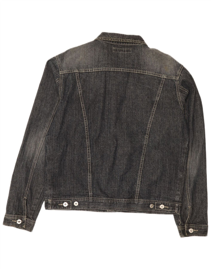 Vintage hombres chaqueta de mezclilla Reino Unido 40 algodón azul grande