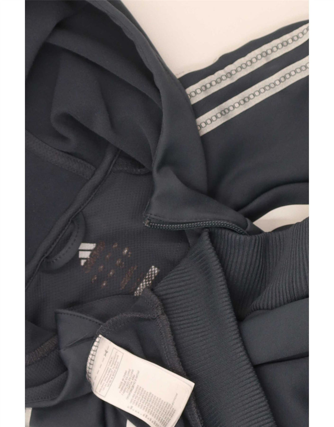 Adidas Hombre Climalite Zip Sudadera Con Capucha Suéter Grande Gris Colorblock Poliéster