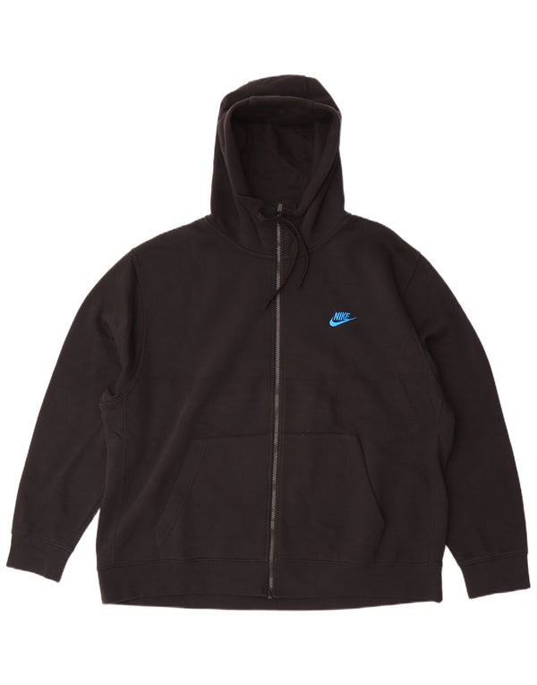 Nike - Sudadera con capucha y cremallera para hombre, talla 2XL, algodón negro