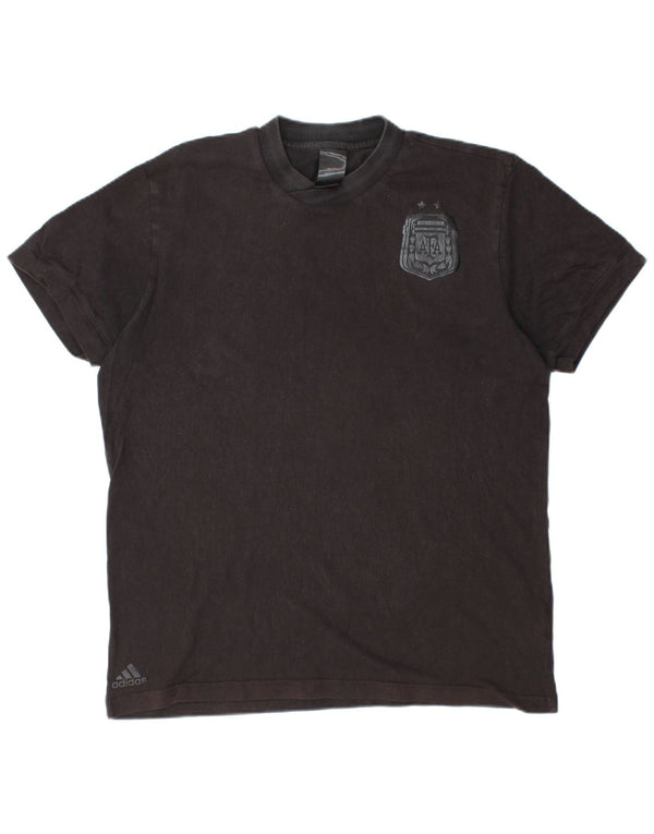 ADIDAS Camiseta de fútbol nacional de Argentina para hombre Top Large Black Cotton