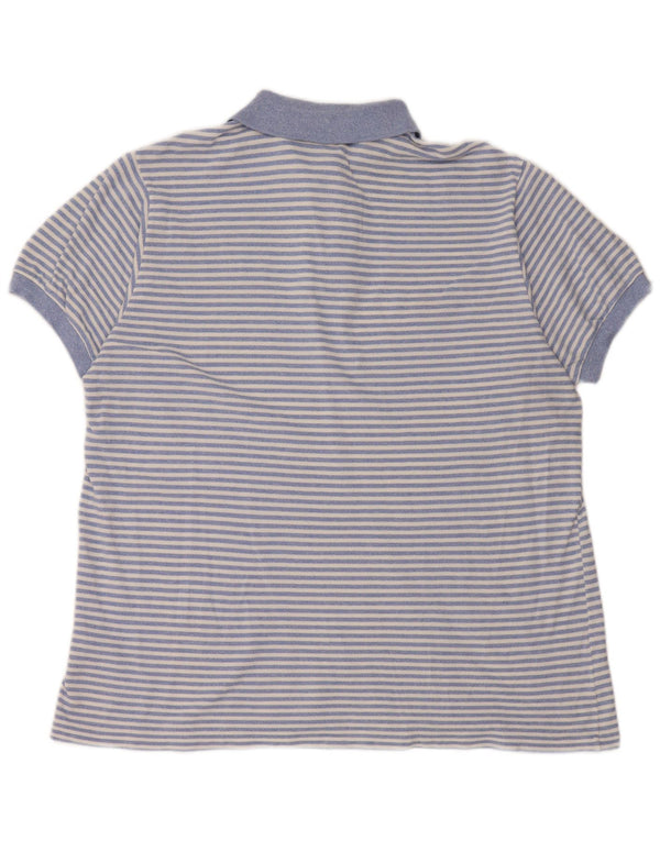 Polo Lacoste Hombre Talla 6 XL Algodón Rayas Azul