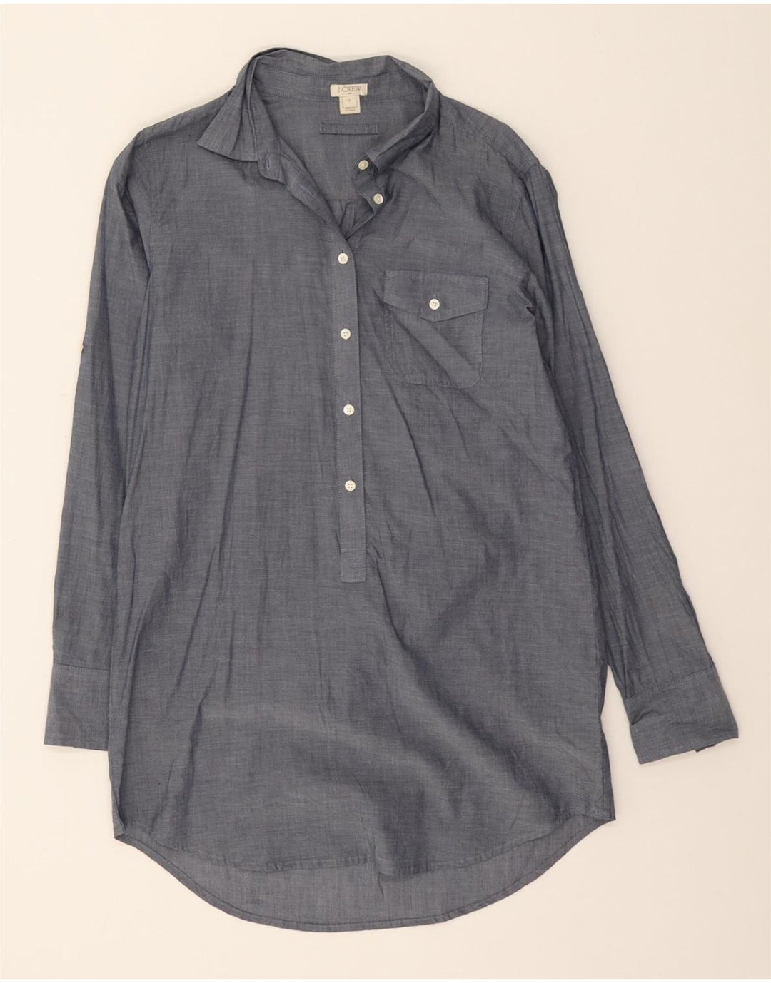 J. CREW Womens Pullover Shirt Dress UK 6 XS Grey Cotton Vintage J. Crew and Second-Hand J. Crew from Messina Hembry 