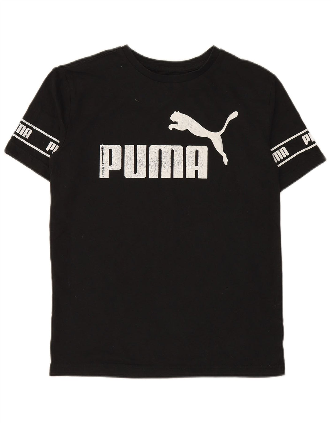 PUMA Camiseta gráfica para niños 13-14 años Grande Algodón Negro