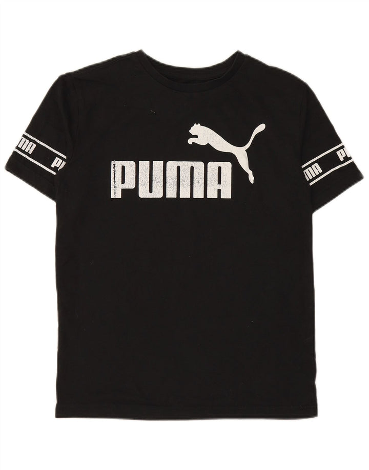 PUMA Camiseta gráfica para niños 13-14 años Grande Algodón Negro