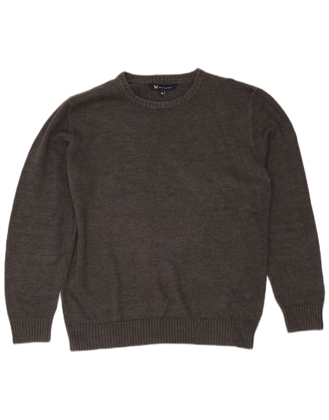 Crew Clothing Jersey de cuello para hombre Jersey de algodón gris medio