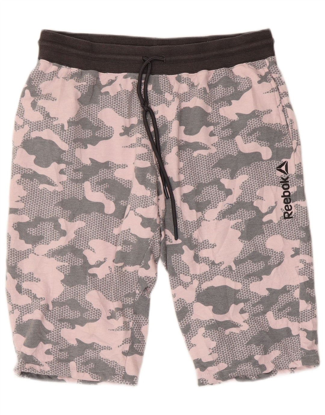 REEBOK Pantalones cortos deportivos para mujer UK 44 Poliéster de camuflaje gris medio