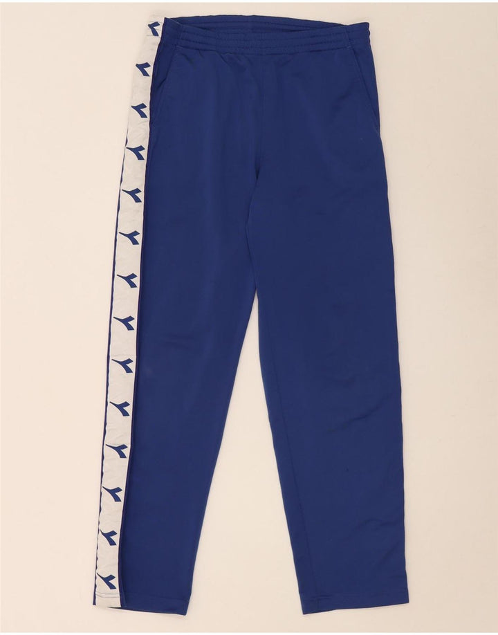 Diadora Hombre Pantalones De Chándal Gráfico Poliéster Color Block Azul Medio