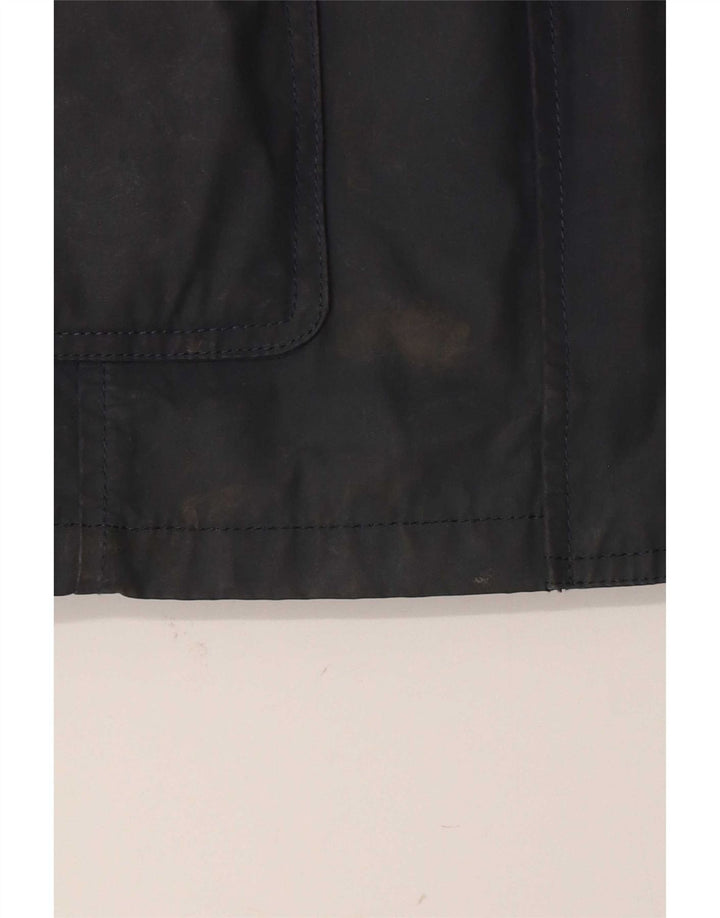 Chaqueta de algodón encerado con capucha para mujer Fat Face UK 40 Mediano Azul marino Poliéster