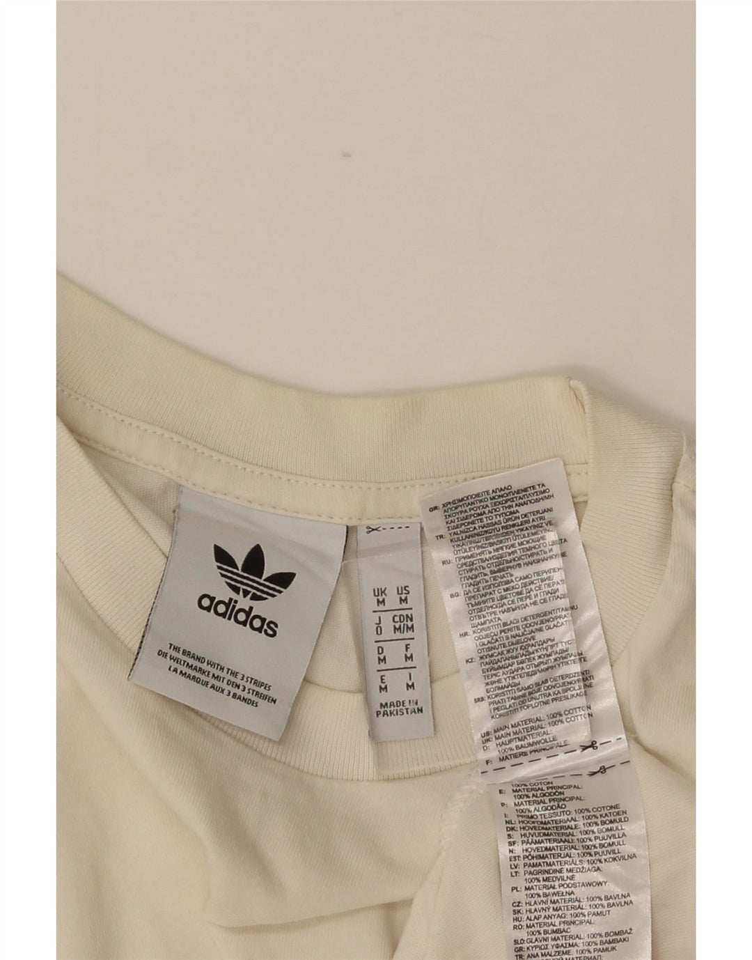 ADIDAS Camiseta gráfica para hombre Top Medium White Cotton