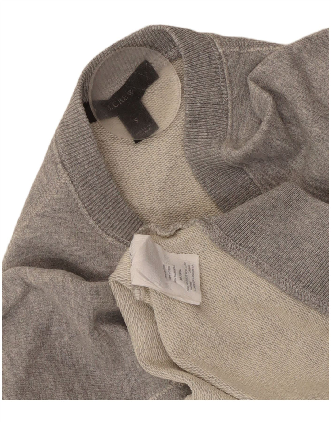 J. CREW Sudadera gráfica para mujer Jumper UK 10 Small Grey Cotton