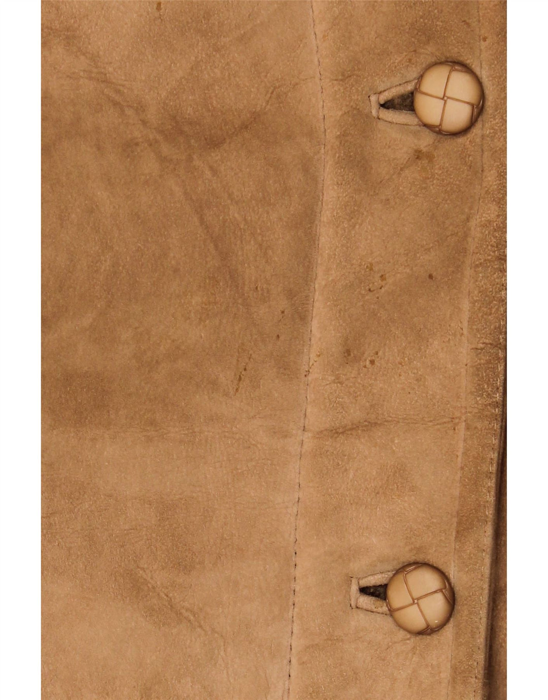 Vintage mujer shearling abrigo Reino Unido 16 grande beige