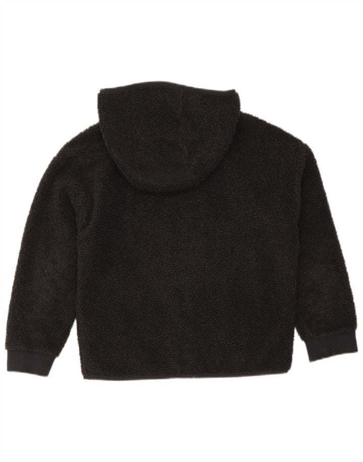 Nike Chaqueta polar con capucha para niños 10-11 años Mediana Negro Poliéster