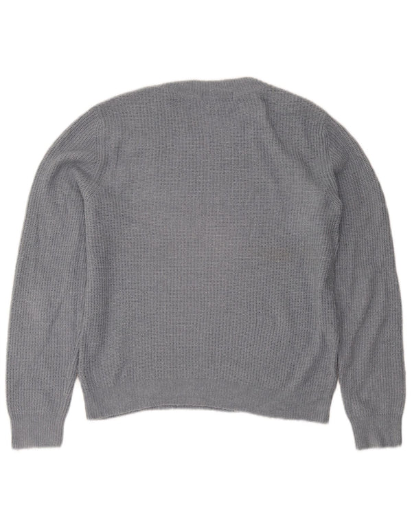 Marks & Spencer Jersey de cuello redondo para mujer UK 40 Acrílico gris medio