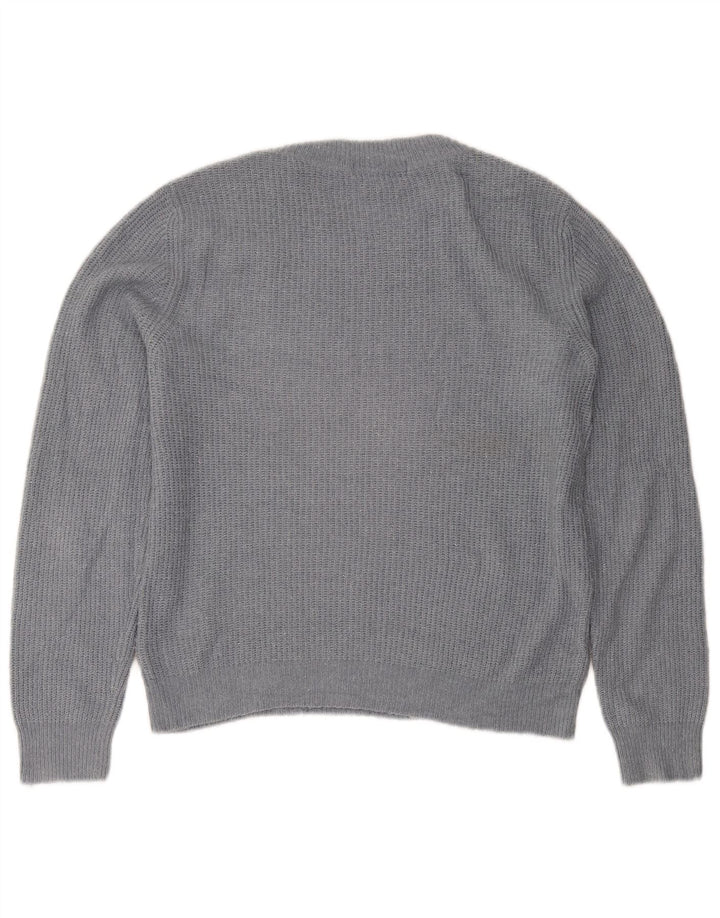 Marks & Spencer Jersey de cuello redondo para mujer UK 40 Acrílico gris medio
