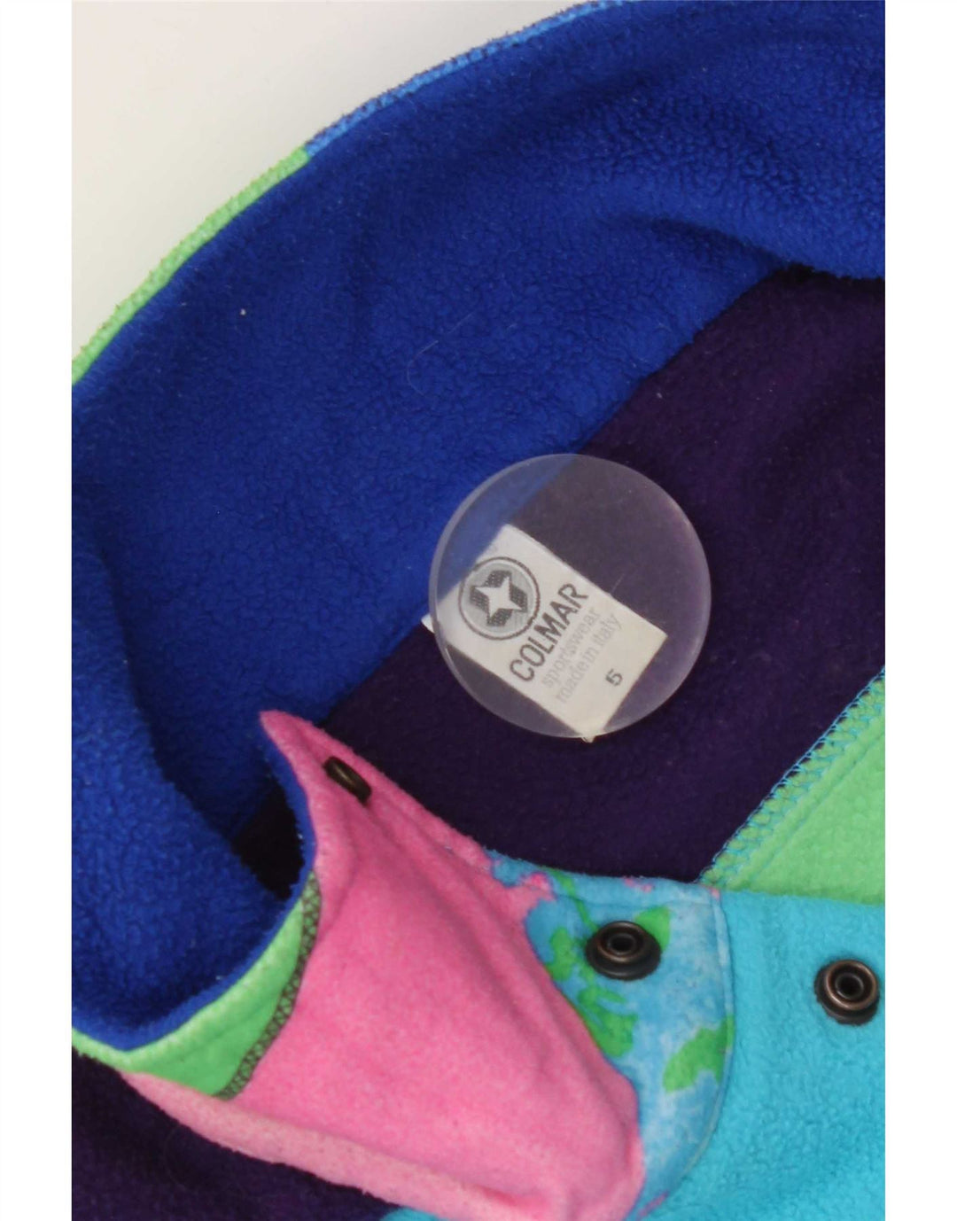Colmar Jersey De Forro Polar Con Cuello De Botones XL Azul Colorblock