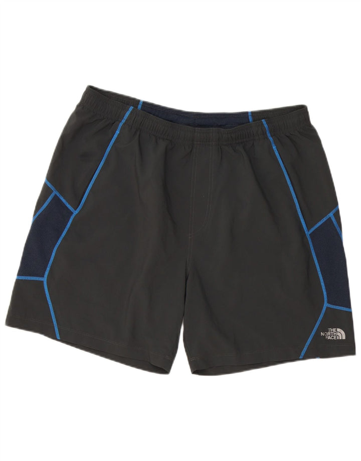 The North Face Pantalones cortos deportivos con gráficos para hombre Poliéster a rayas negras grandes