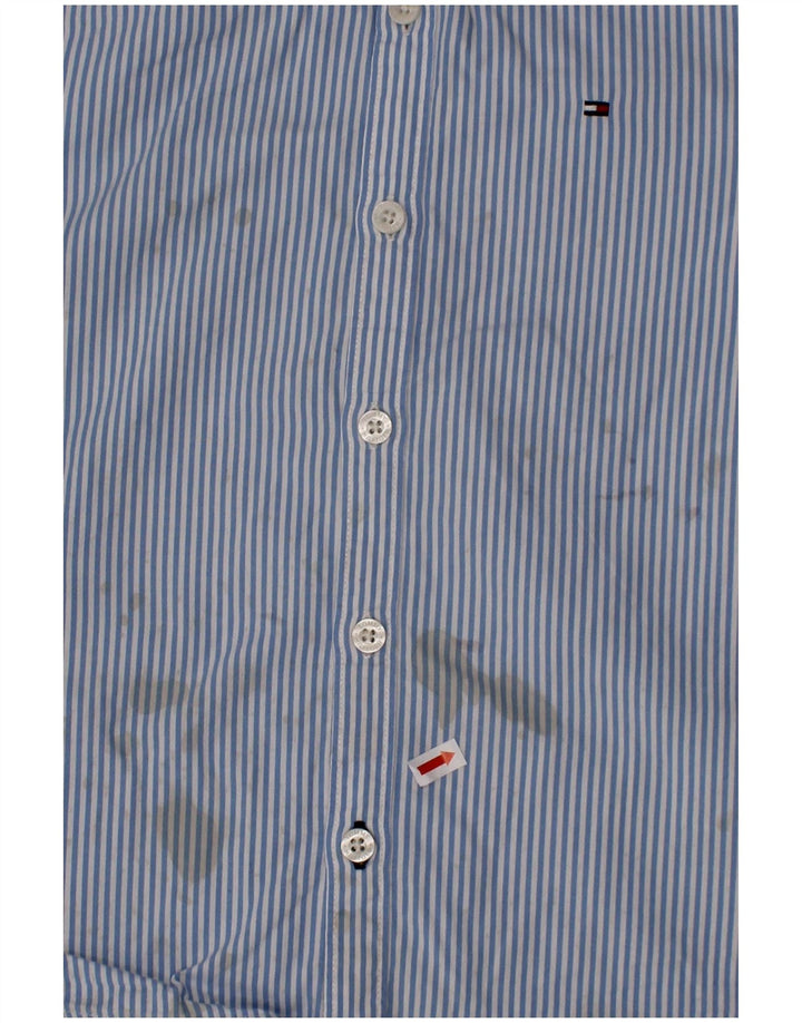 TOMMY HILFIGER Boys Shirt 6-7 Years Blue Striped Cotton