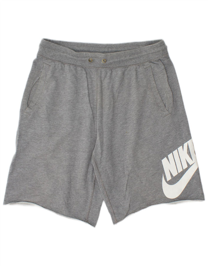Pantalones cortos deportivos con gráficos para hombre Nike de algodón gris medio
