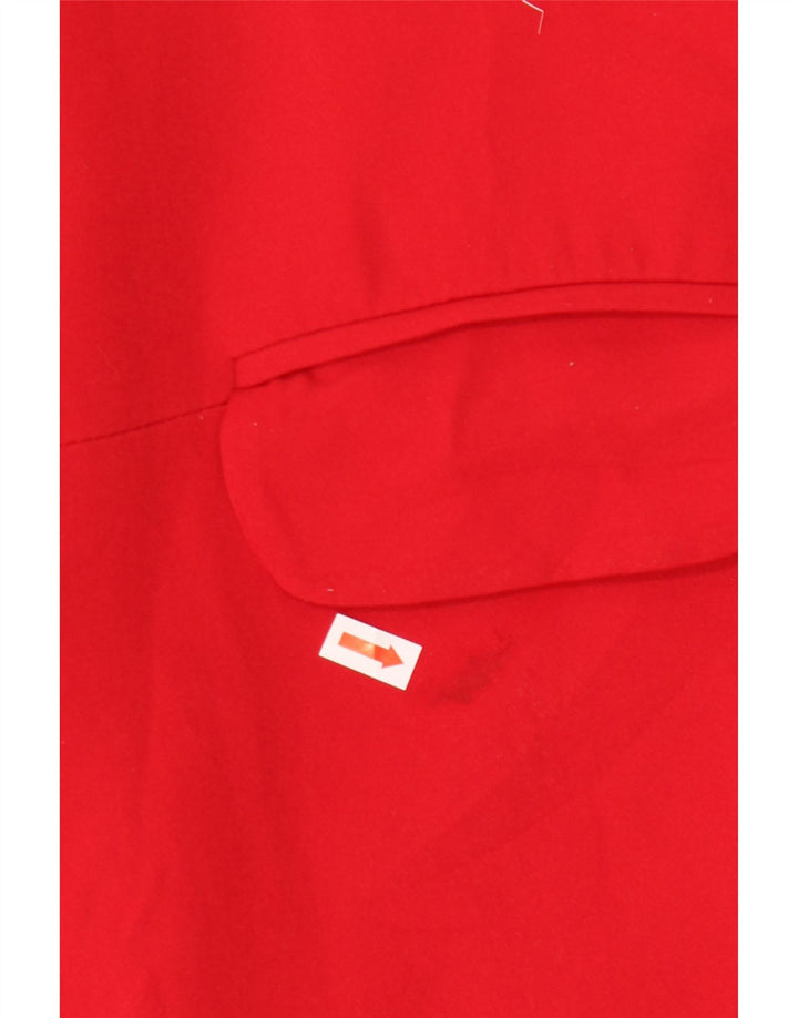Zara Mujer Abrigo Abierto UK 6 XS Algodón Rojo