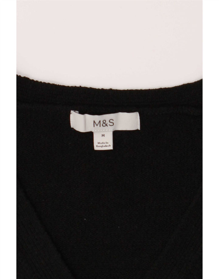 Marks & Spencer Suéter tipo cárdigan extragrande para mujer UK 44 Mediano Negro