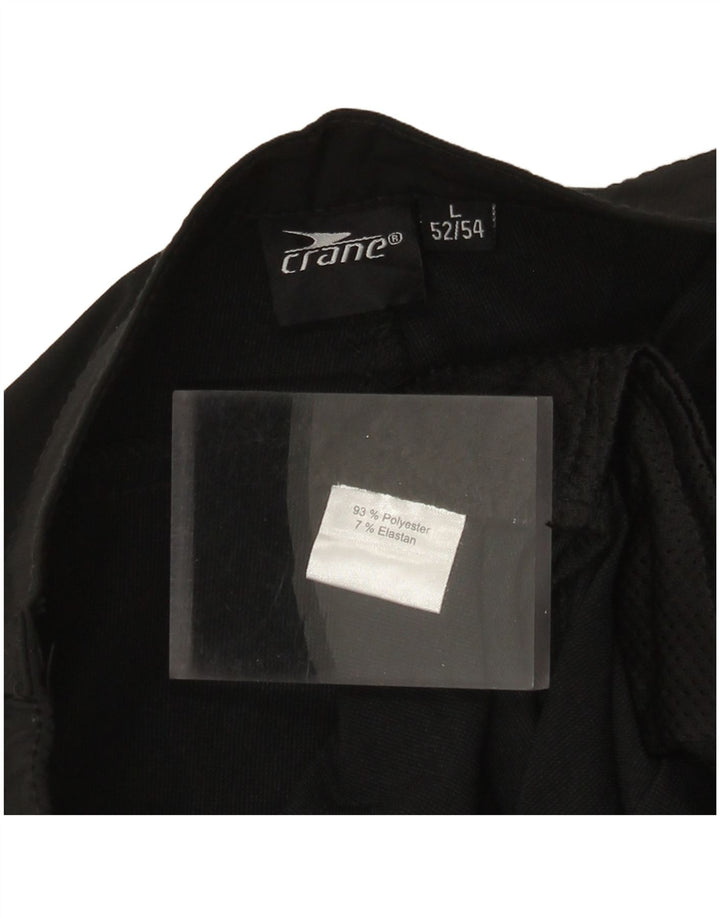 Pantalones cortos para hombre Crane IT 52/54 Large W34 L22 Poliéster negro