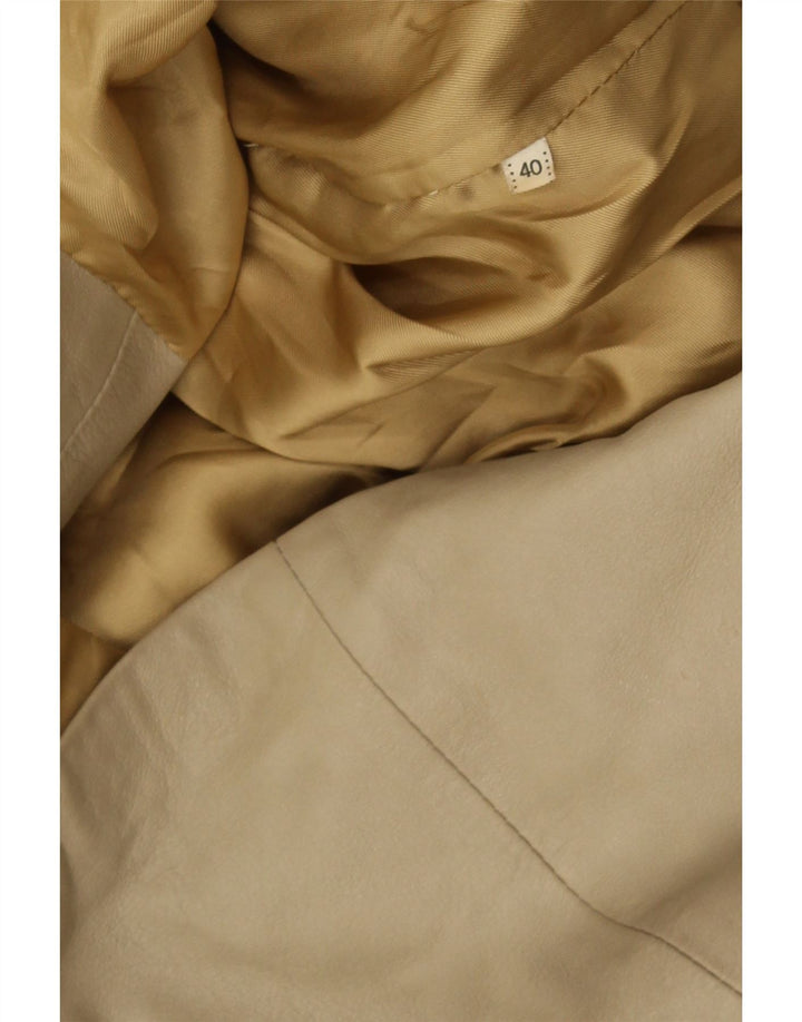 Chaqueta de cuero vintage para mujer EU 40 Beige medio